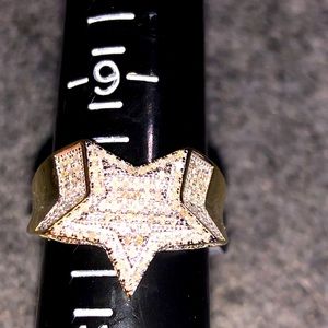 Certified real Diamond star men ring Not CZ! SALE!